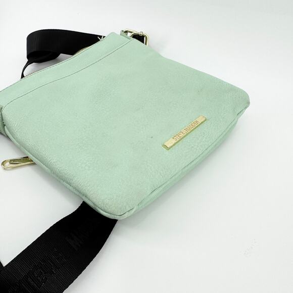 Steve Madden Cross Body Purse Mint Green Faux Leather Handbag Adjustable Strap - Picture 8 of 8